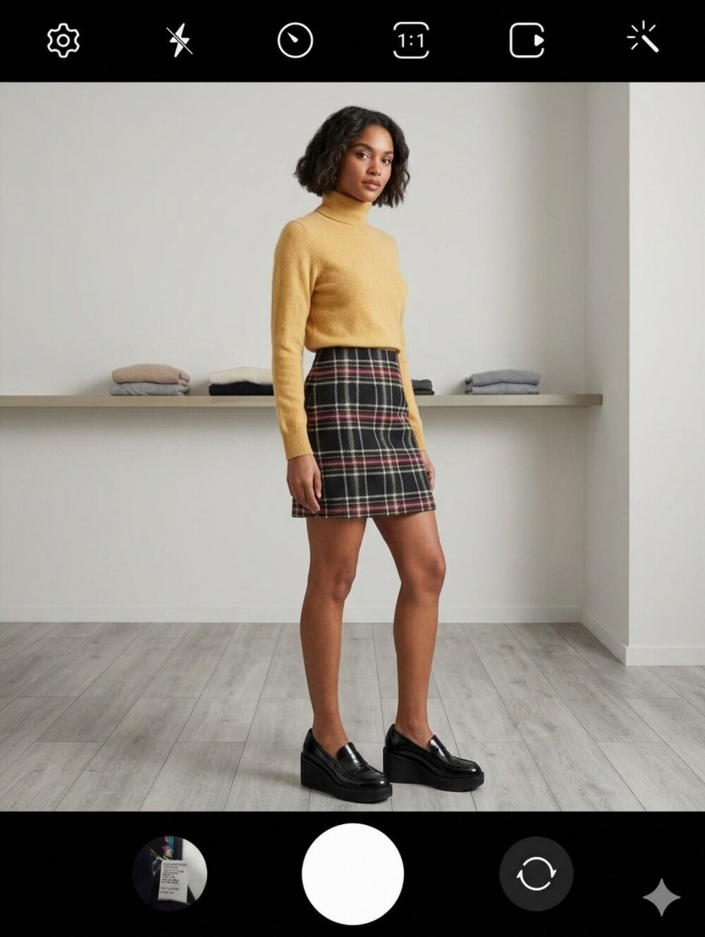 Talbots Black Plaid Pencil Skirt with Red and Cream Stripes Academia Preppy Wool